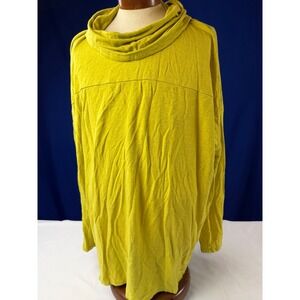 Cabi Chartreuse Green Cowl Neck Pullover Top XL Style 4193 Long Sleeve Relaxed